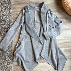 Anama Gray Cardigan with Waterfall Hem